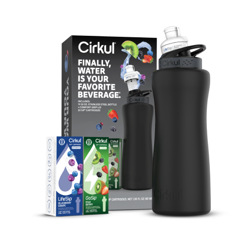32oz. Matte Black Stainless Steel Bottle Starter Kit M5